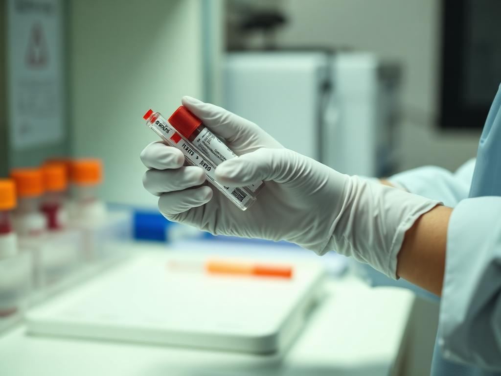 Lab testing supplies representing baseline blood work before treatment