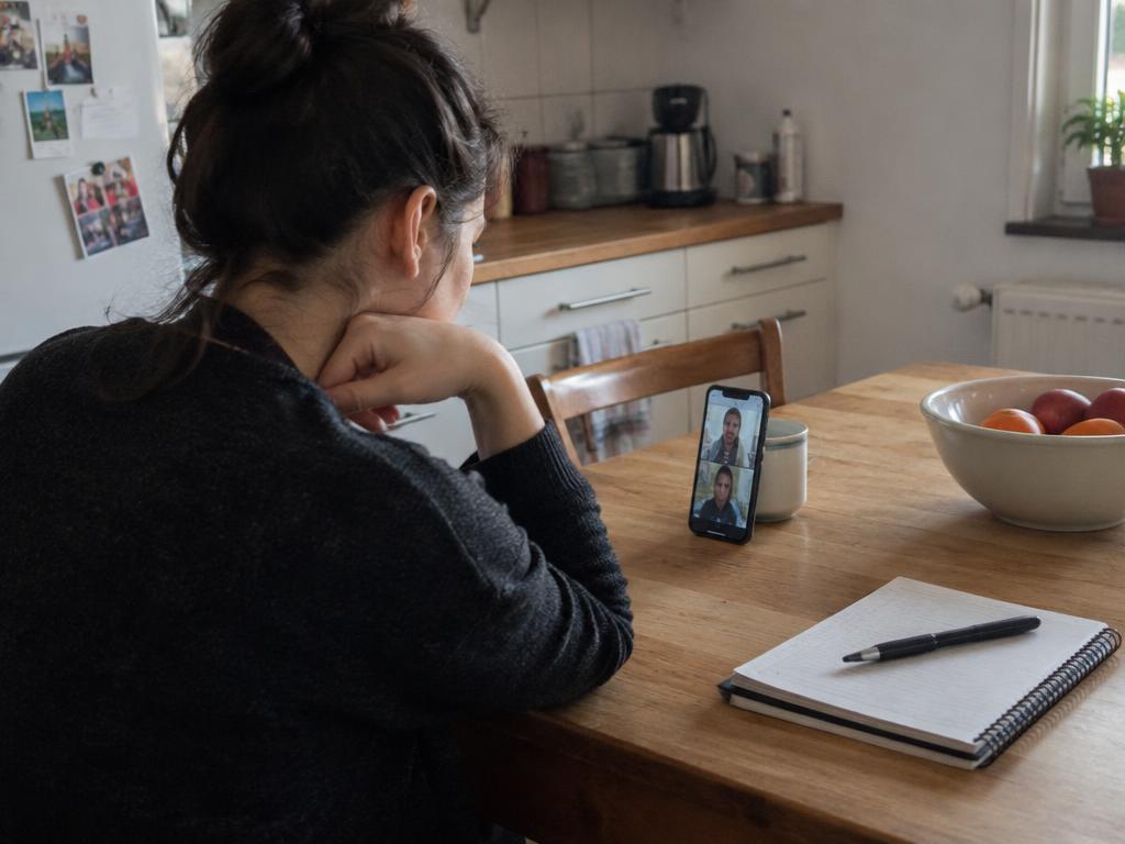 Adult attending a secure telehealth consultation from home